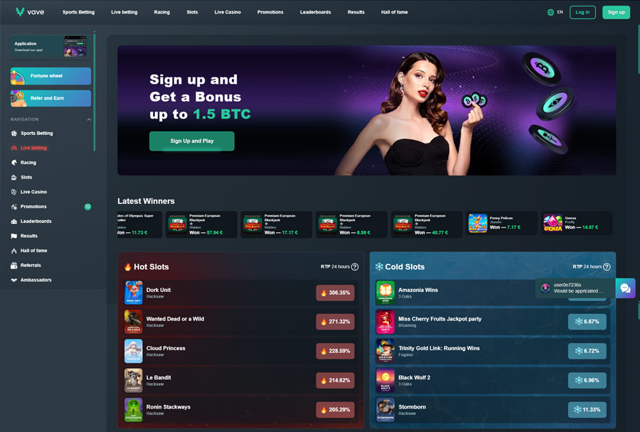 Vave Casino: 90+ Cryptocurrencies Accepted